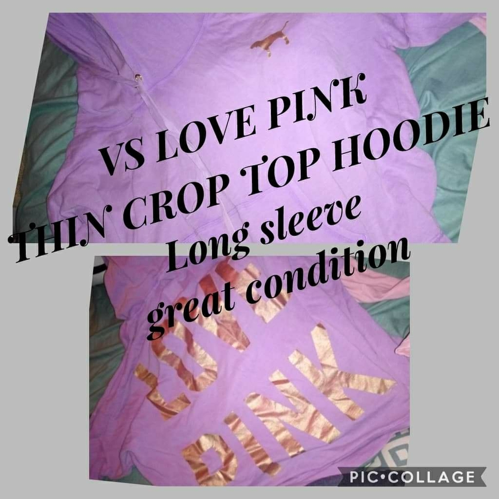 Victoria's secret PINK crop top shirt with hood